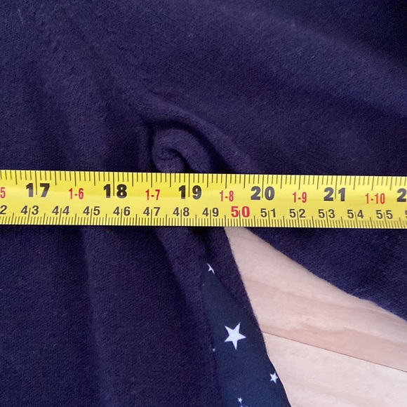 Kate spade ♠️ Night sky mixed media long sleeve sweater in icy Navy - Picture 11 of 14